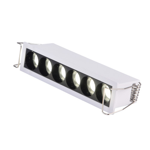 ST762.542.07 Св-к встр. белый LED 1*7W 4000K 550Lm Ra 90 24° IP20 L125xW30xH36 170-240V