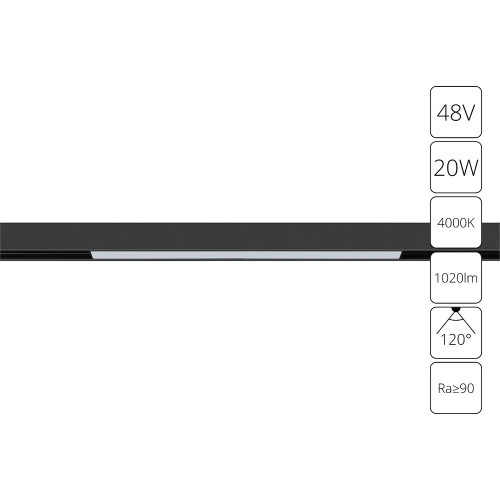 A4663PL-1BK Магнитный трековый светильник Arte Lamp LINEA A4663PL-1BK