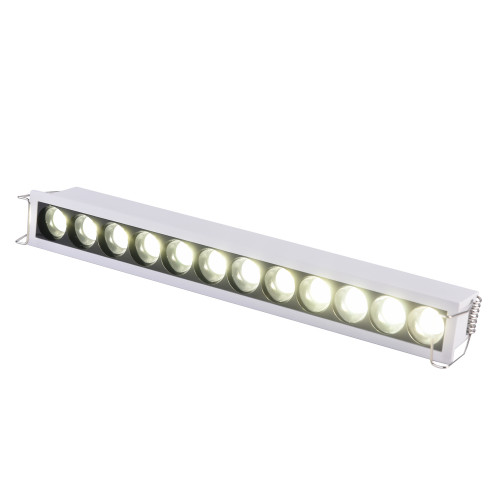 ST762.532.12 Св-к встр. белый LED 1*12W 3000K 1 200Lm Ra 90 24° IP20 L240xW30xH36 170-240V