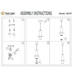 Светильник подвесной 08457-1A,19 Kink Light Черный + Бронза