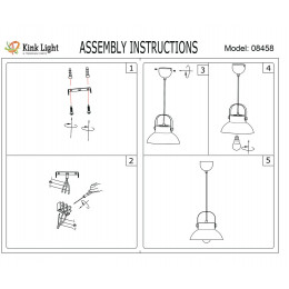 Светильник подвесной 08458-1A,16 Kink Light Серый