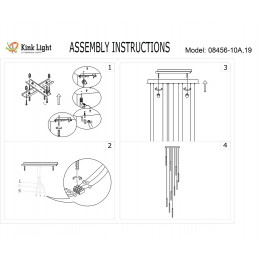 Люстра 08456-10A,19 Kink Light Черный