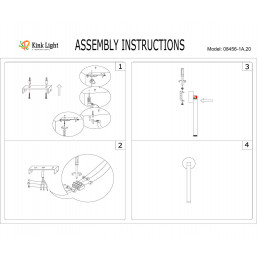 Светильник подвесной 08456-1A,19 Kink Light Черный