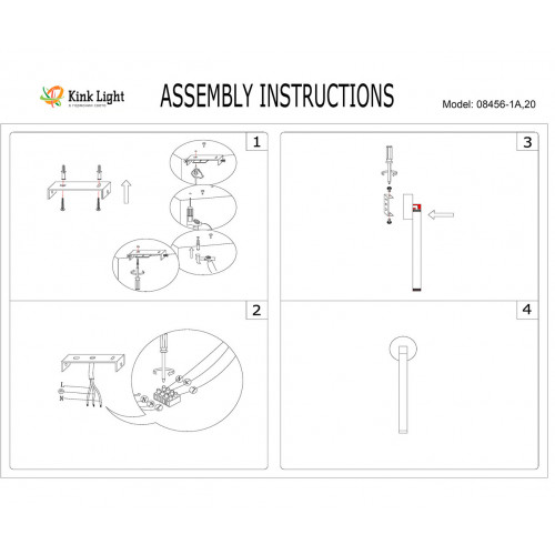 Светильник подвесной 08456-1A,19 Kink Light Черный