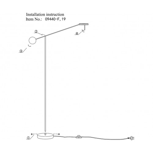 Торшер 09440-F,19(4000K) Kink Light