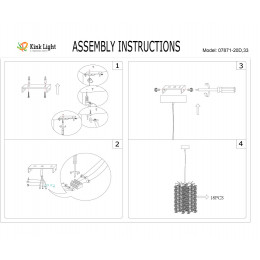 Люстра подвесная 07871-20D,33 Kink Light Золото