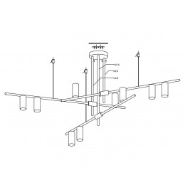 Люстра на штанге 07621-9,19 Kink Light Черный