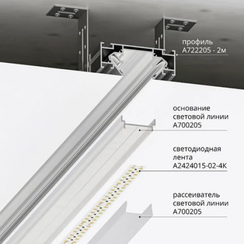 A722205 Профиль для монтажа накладного шинопровода Arte Lamp OPTIMA-ACCESSORIES A722205