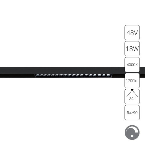 A4685PL-1BK Магнитный трековый светильник Arte Lamp LINEA 0.1-10V A4685PL-1BK