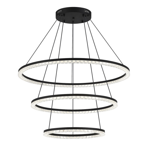 SL1018.403.03 Светильник подвесной ST-Luce черный/прозрачный LED 1*130W 4000K