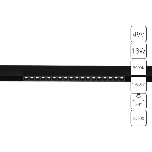 A4675PL-1BK Магнитный трековый светильник Arte Lamp LINEA A4675PL-1BK