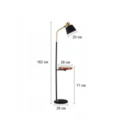 Торшер 7023 Kink Light Черный + Бронза