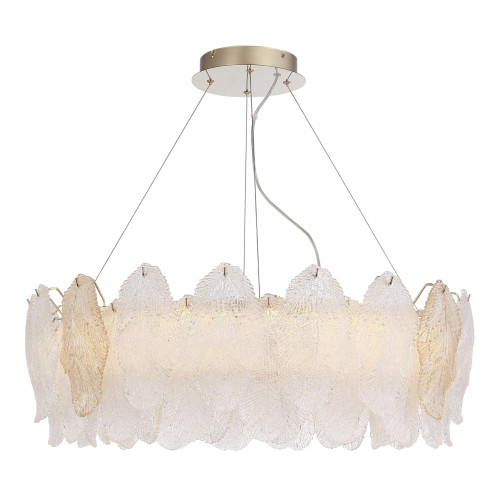 SL6135.223.01 Светильник подвесной ST-Luce золотистый/белый, янтарный LED 1*56W 3000K