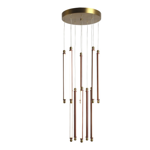 utsenka-SL6225.303.10 Светильник подвесной ST-Luce Латунь/Терракотовый, Белый LED 10*6,5W 3000K