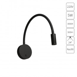 Бра A5879AP-1BK Arte Lamp Черный