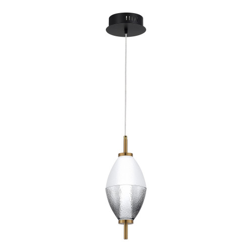 SL6130.403.06 Светильник подвесной ST-Luce Черный/Белый, Дымчатый LED 1*8W 3000K