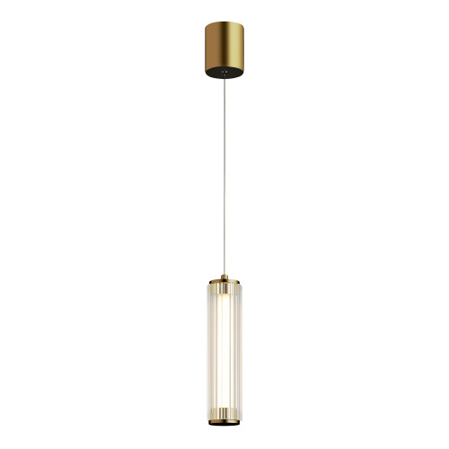 utsenka-SL6224.303.01 Светильник подвесной ST-Luce Латунь/Прозрачный LED 1*8W 4000K
