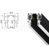 ST003.429.02 Профиль для SKYLINE 48 с демпф. системой в натяжной потолок (ПВХ+ТКАНЬ) ST-Luce Черный