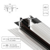A730106 Магнитный шинопровод встраиваемый в гипсокартон Arte Lamp OPTIMA-ACCESSORIES A730106