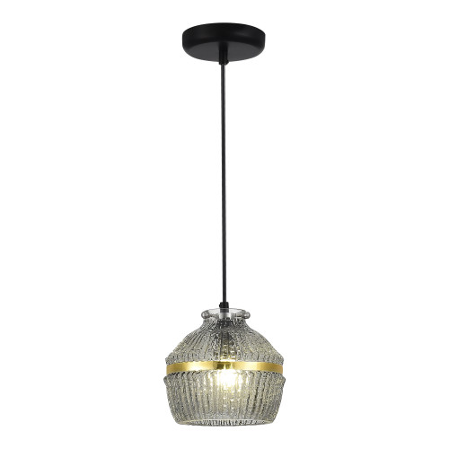 SL1661.413.01 Светильник подвесной ST-Luce Черный/Дымчатый E27 1*40W