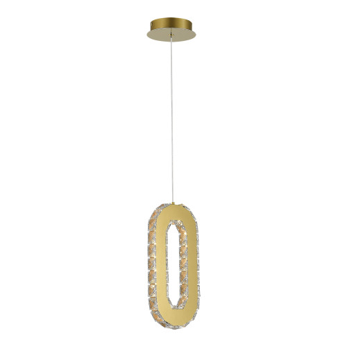 SL6506.203.01 Светильник подвесной ST-Luce Золотистый/Золотистый, Прозрачный LED 1*9W 3000K