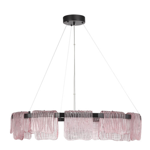 SL6021.403.66 Светильник подвесной ST-Luce черный/розовый LED 1*66W 3000K