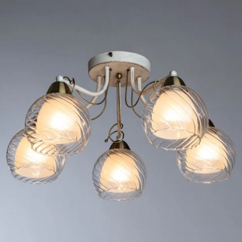 Люстра потолочная A1633PL-5WG Arte Lamp БЕЛО-ЗОЛОТОЙ