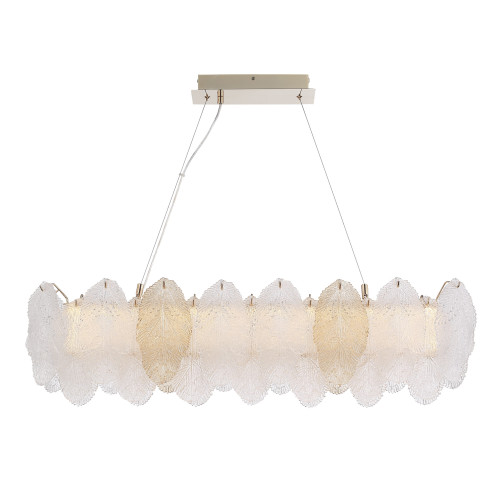 SL6135.233.01 Светильник подвесной ST-Luce золотистый/белый, янтарный LED 1*24W 3000K