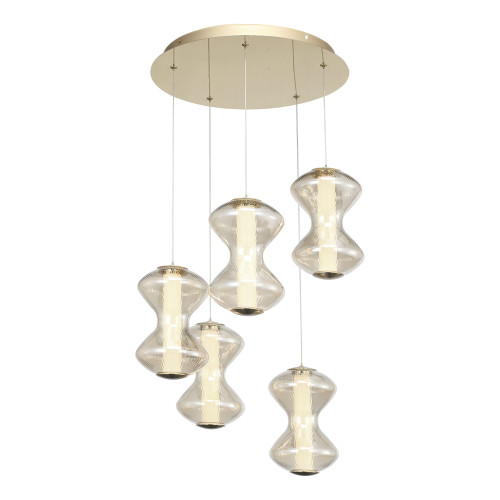 SL6136.233.01 Светильник подвесной ST-Luce золото/коньячный LED 1*28W 3000K