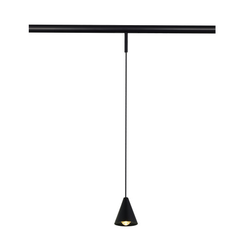 ST689.436.05 Магнитный трековый светильник Черный LED 1*5W 3000K Lm350 Ra>80 60° IP20 D80xH98 24V