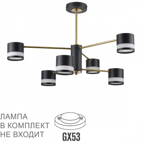 Люстра 8240/6C Lumion Черный, латунь