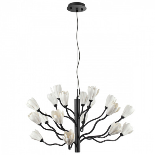 5090/18 MODERN ODL25 561 черный матовый/белый/фарфор Люстра G4 LED 18*5W GARDI