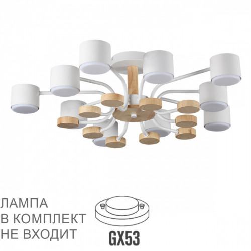 Светильник потолочный 8196/10C Lumion Белый, дерево