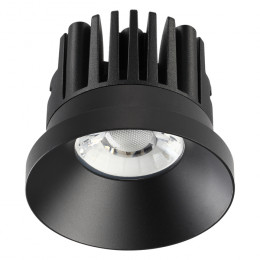 357586 SPOT NT18 287 черный Встраиваемый светильник IP44 LED 3000K 10W 100-265V METIS