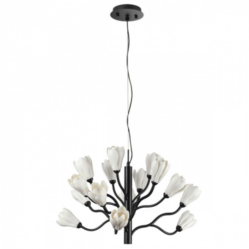 5090/15 MODERN ODL25 561 черный матовый/белый/фарфор Люстра G4 LED 15*5W GARDI