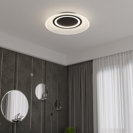 359190 OVER NT23 154 черный Светильник накладной диммируемый, в комплекте пульт ДУ IP20 LED 3000К~6000К 48W 220-240V WELLE