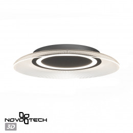 359190 OVER NT23 154 черный Светильник накладной диммируемый, в комплекте пульт ДУ IP20 LED 3000К~6000К 48W 220-240V WELLE