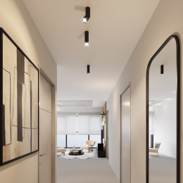 359317 OVER NT24 370 черный Светильник накладной светодиодный IP20 LED 10W 85-265V 3000K 1100Лм TUBO