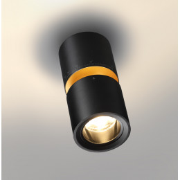 359338 OVER NT24 318 черный Светильник накладной светодиодный IP20 LED 10W/3W 3000K 1090Лм 170-265V ARISTO