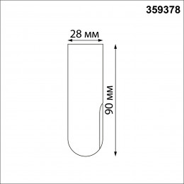 359378 KONST NT24 040 черный Заглушка торцевая IP20  GLAT