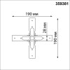 359381 KONST NT24 040 черный Соединитель гибкий "X" IP20 48V GLAT
