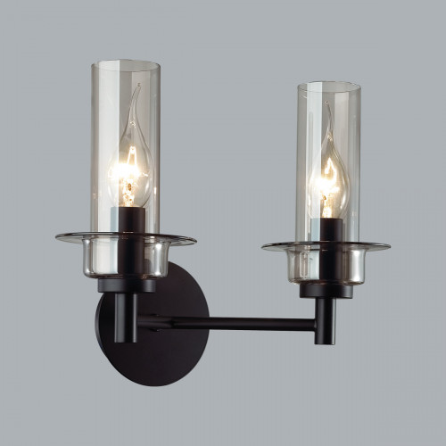 Светильник настенный 6555/2W Lumion Черный, дымчатый