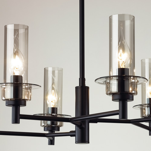 Люстра 6555/6C Lumion Черный, дымчатый