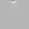 Люстра каскадная LED 60W 4000K 2800Лм JEMSTONE 5085/60L L-VISION ODL25 555 золото/прозрачный/металл/акрил 