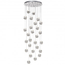 Люстра каскадная 5084/120L L-VISION ODL25 553 хром/прозрачный/металл/акрил  LED 120W 4000K 6000Лм JEMSTONE