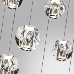 Люстра каскадная 5084/120L L-VISION ODL25 553 хром/прозрачный/металл/акрил  LED 120W 4000K 6000Лм JEMSTONE