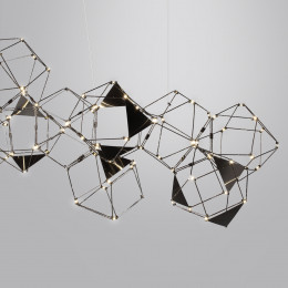 5087/64L L-VISION ODL25 505 черный хром/металл Люстра LED 64W 4000K 3800Лм TRELLIS