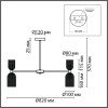 6586/16 MODERNI LN25 89 золото/прозрачный, металл/стекло Люстра подвесная E14 16*40W 220V KASSIA