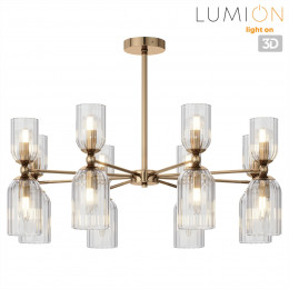 6586/16 MODERNI LN25 89 золото/прозрачный, металл/стекло Люстра подвесная E14 16*40W 220V KASSIA