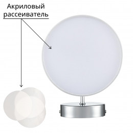 Светильник настенный 6591/1W Lumion Хром, белый